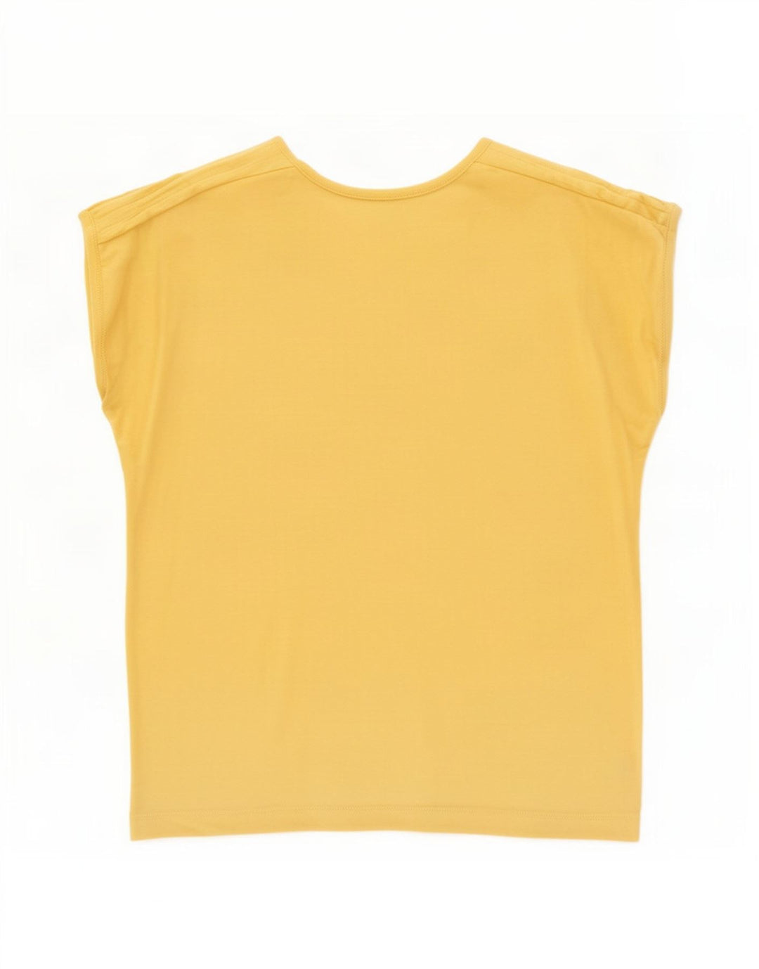 Vintage Damen T-Shirt Top UK 14 Mittelgelb