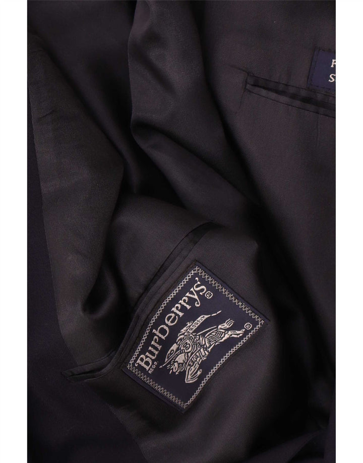 Burberrys zweireihiger Herren-Blazer, UK 40, große marineblaue Wolle