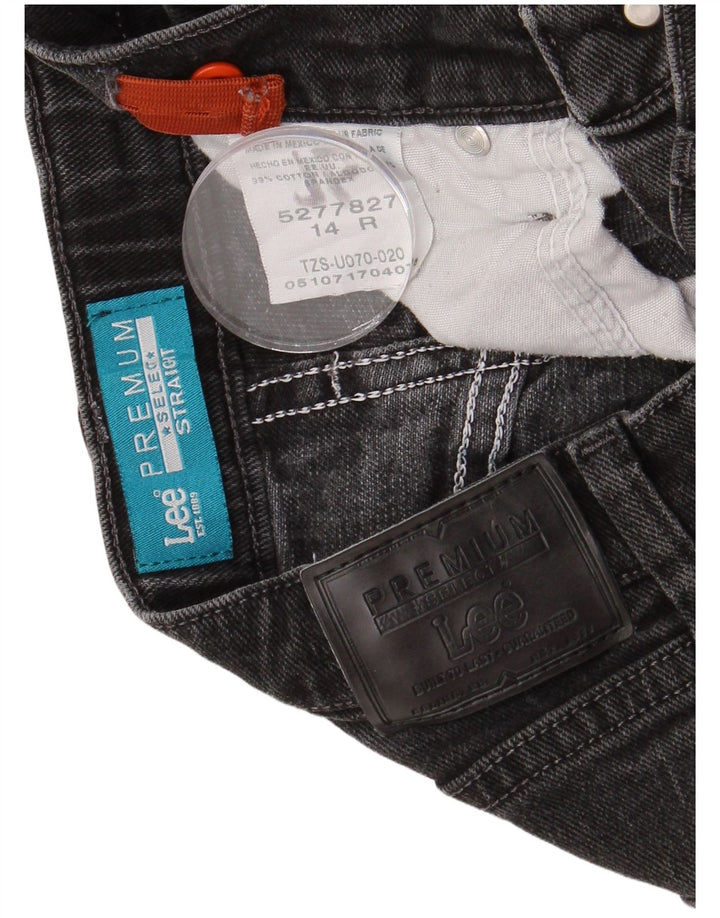 LEE Straight Jeans für Jungen, 13–14 Jahre, W26 L28, schwarze Baumwolle