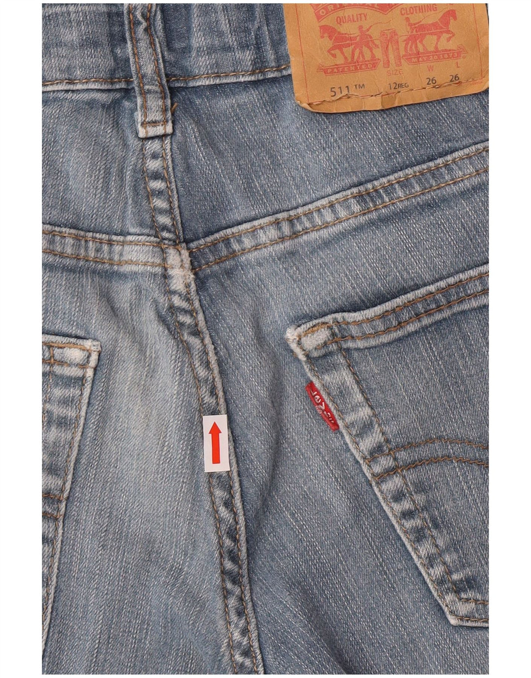 Levi's Jungen 511 Slim Jeans, 11–12 Jahre, W26 L26, blaue Baumwolle, klassisch
