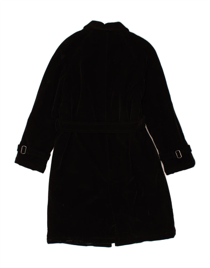 LES COPAINS Womens Overcoat IT 42 Medium Black Polyester Vintage Les Copains and Second-Hand Les Copains from Messina Hembry 