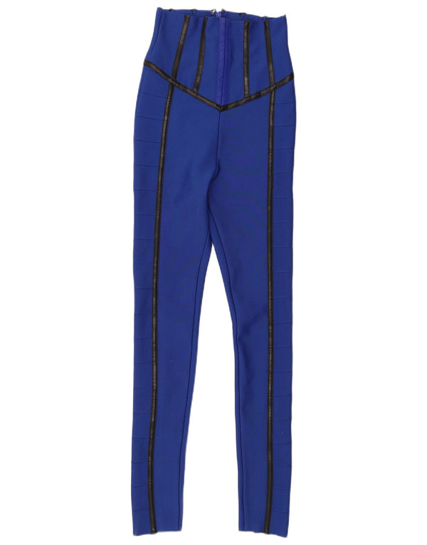 KAREN MILLEN Damen Leggings UK 6 XS Blaues Polyester