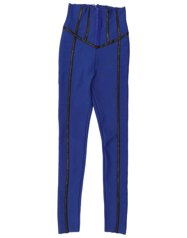 KAREN MILLEN Damen Leggings UK 6 XS Blaues Polyester