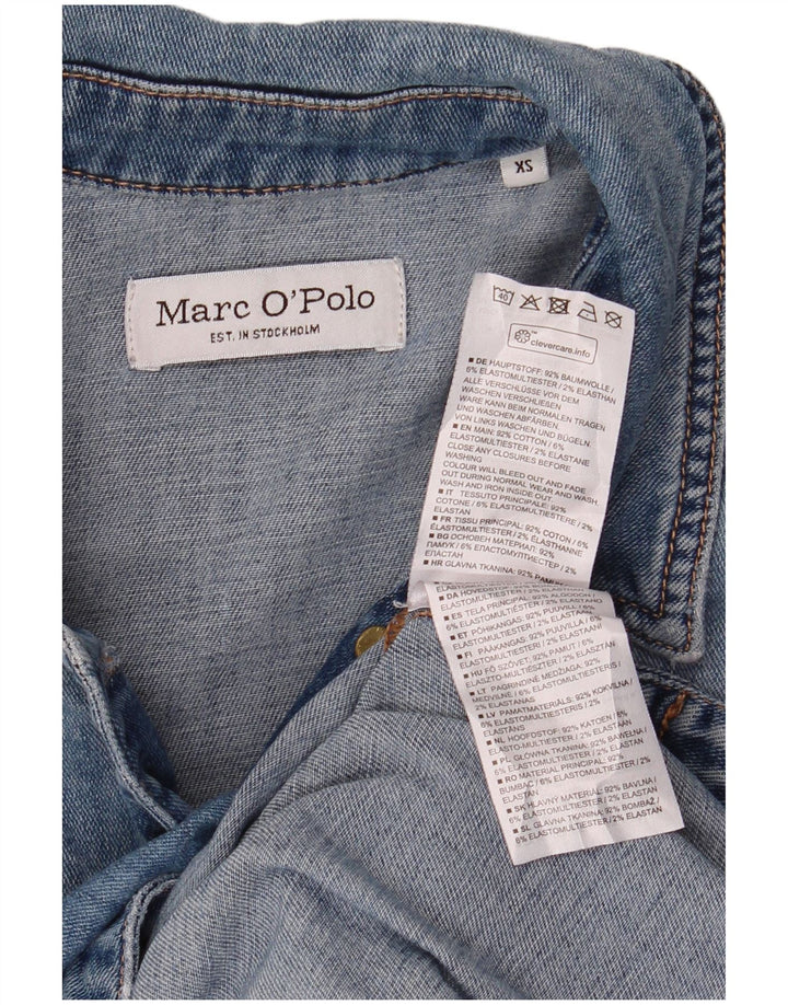 MARC O'POLO Damen Stockholm Kurzarm-Jeanshemdkleid UK 4 XS Blau