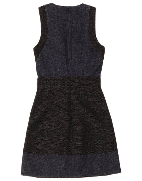 Armani Exchange Damen Ärmelloses Etuikleid US 0 XS Schwarz Farbblock