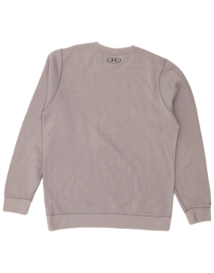 Under Armour Herren-Sweatshirt-Pullover aus mittelgrauer Baumwolle