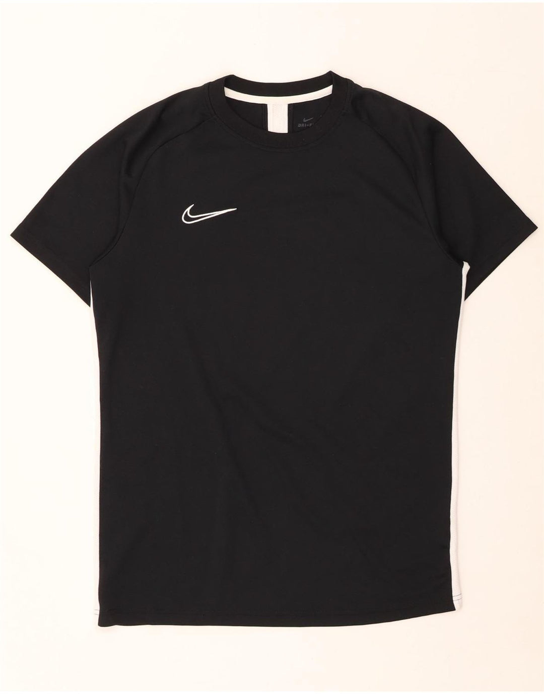 NIKE Herren Dri Fit T-Shirt Top Mittelschwarz Farbblock