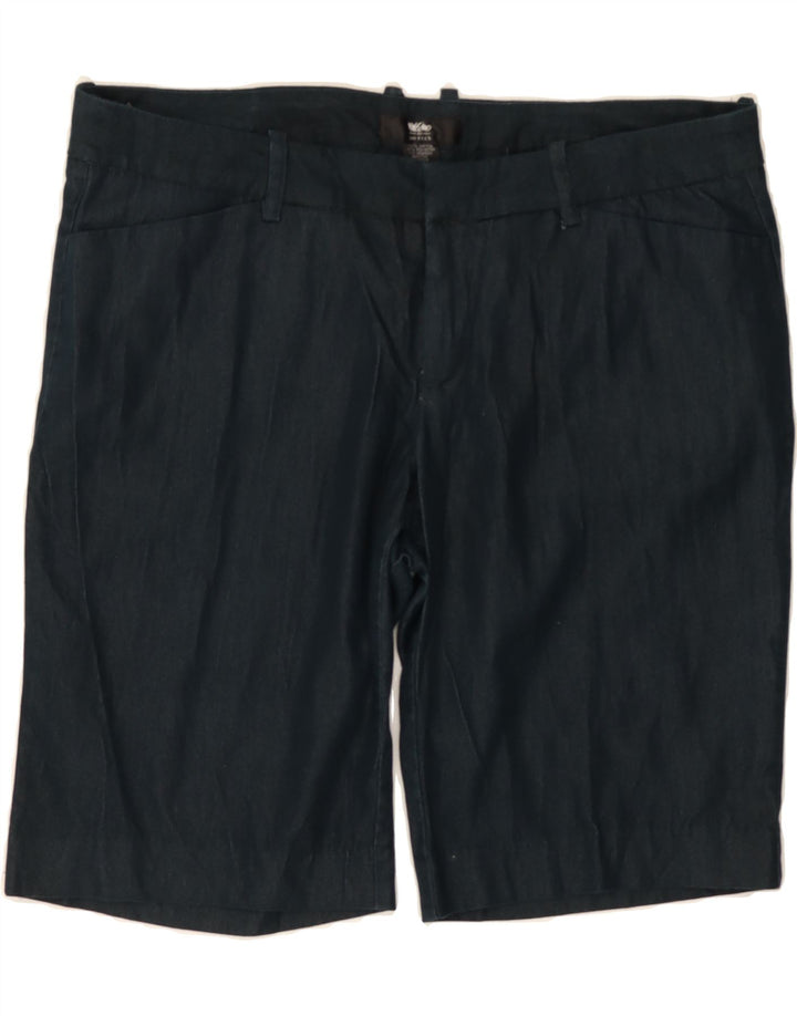 MOSSIMO Womens Stretch Bermuda Shorts US 14 XL W36  Blue Cotton Vintage Mossimo and Second-Hand Mossimo from Messina Hembry 