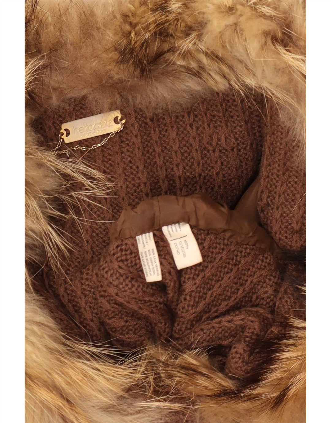 Hettabretz Damen Longline Ledermantel UK 18 XL Braun