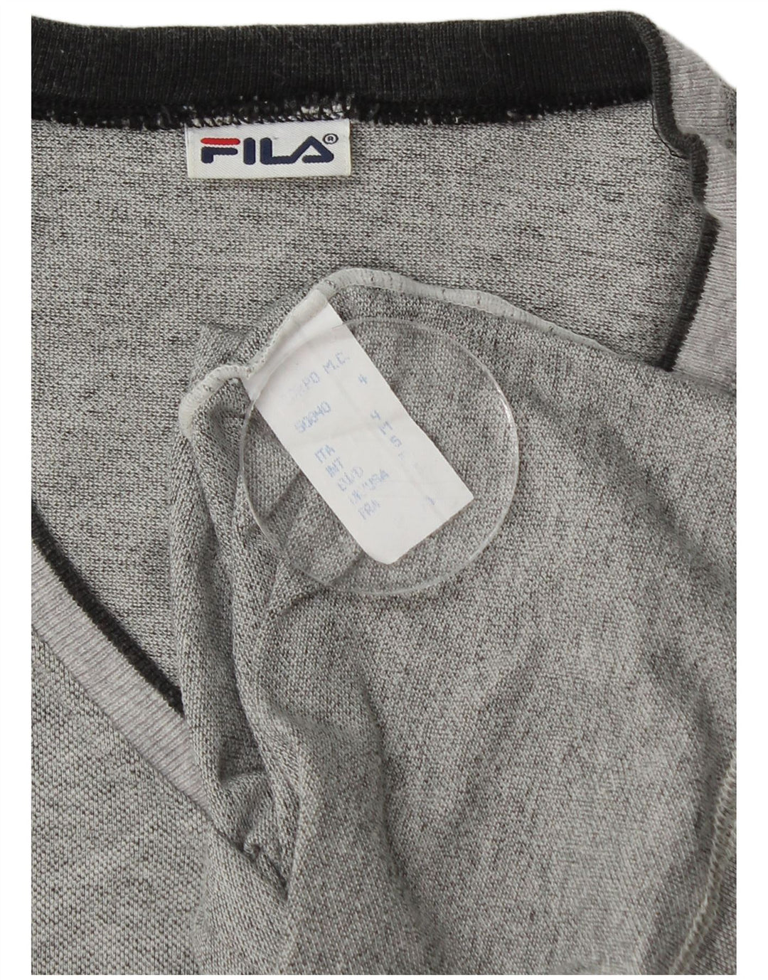 Fila Herren T-Shirt Top mittelgraue Baumwolle