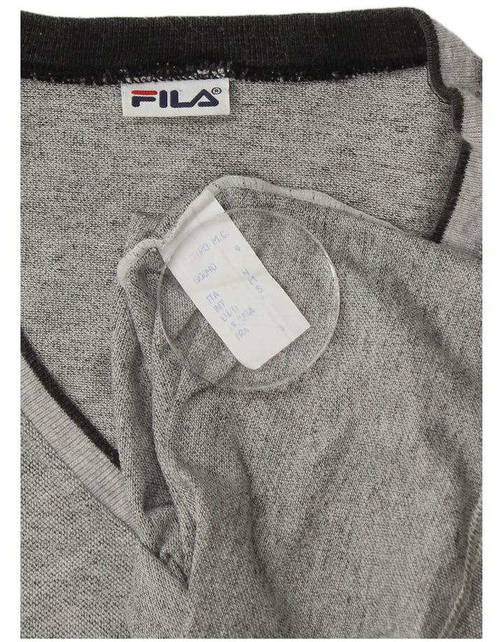 Fila Herren T-Shirt Top mittelgraue Baumwolle