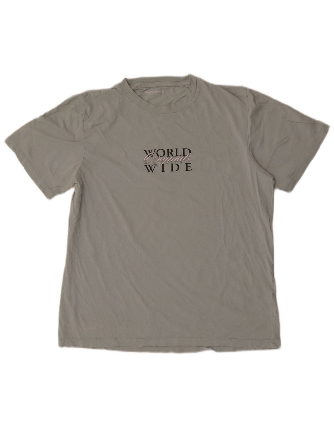 Jack & Jones Herren Grafik-T-Shirt-Oberteil aus mittelgrüner Baumwolle