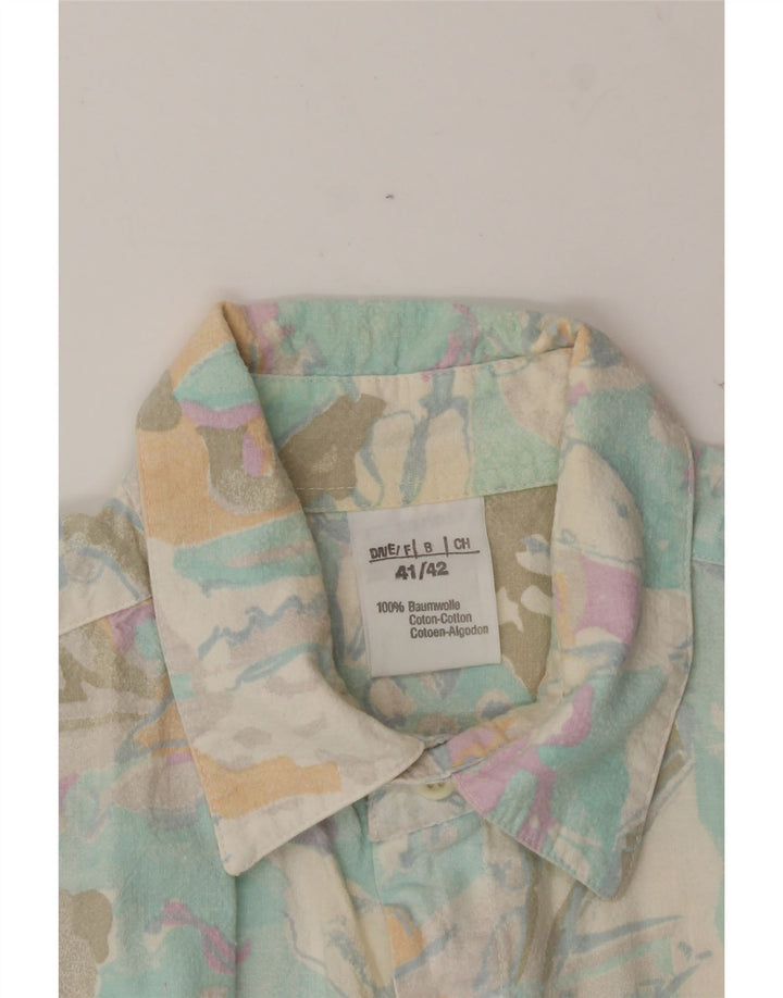 VINTAGE Mens Abstract Pattern Shirt Size 41/42 Large Multicoloured Vintage Vintage and Second-Hand Vintage from Messina Hembry 