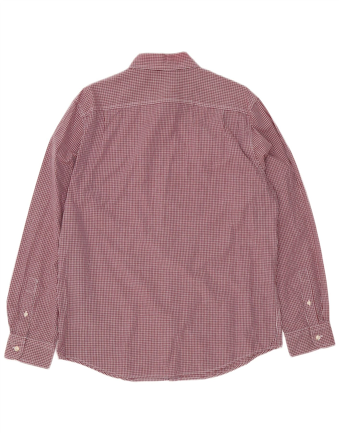 Chaps Herren-Hemd mit individueller Passform, großes rotes Gingham-Baumwolle