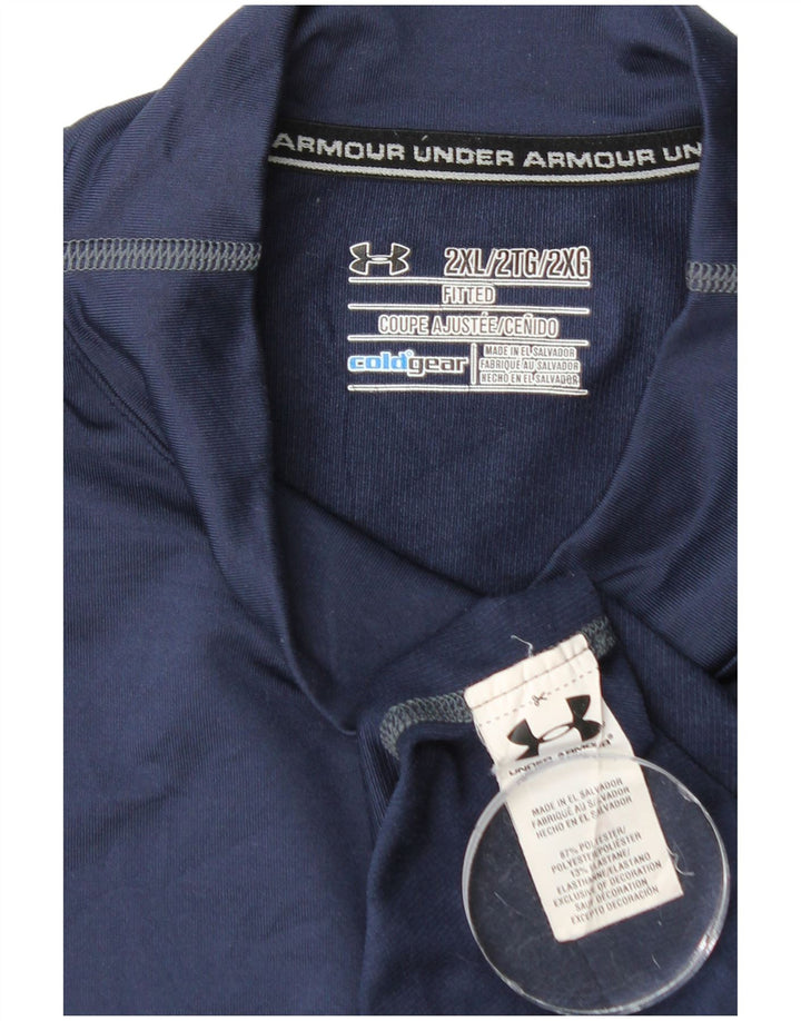 Under Armour Herren Cold Gear Top Langarm 2XL Marineblau Polyester