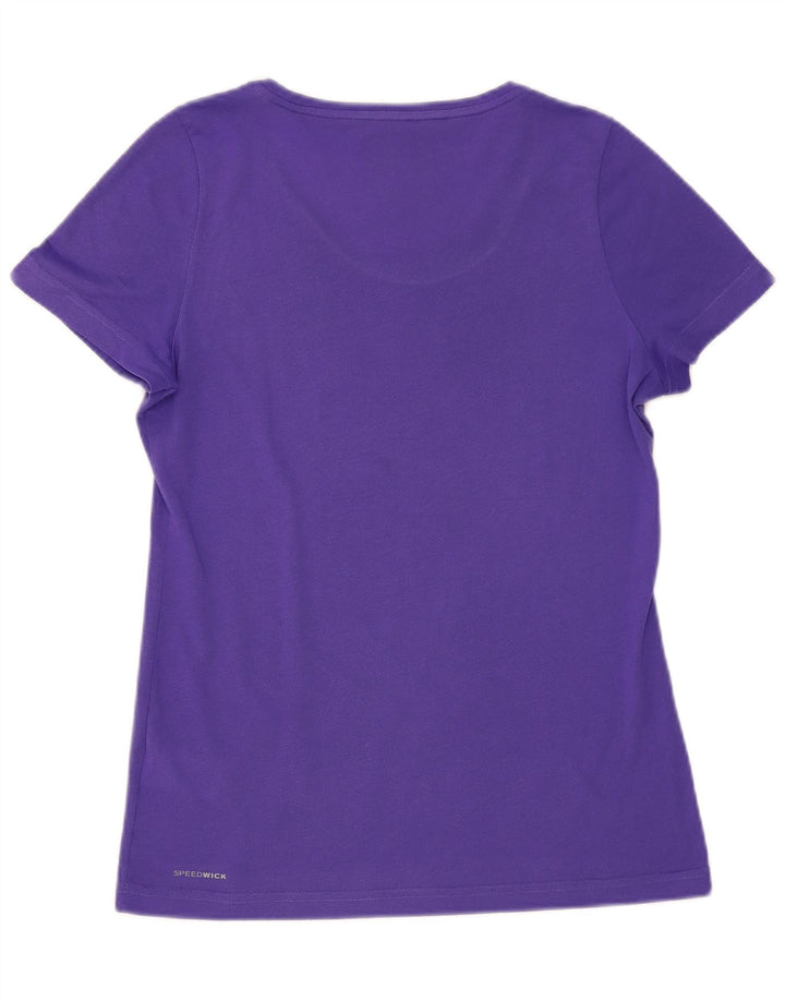 Reebok Damen T-Shirt Top UK 12 Medium Lila Polyester