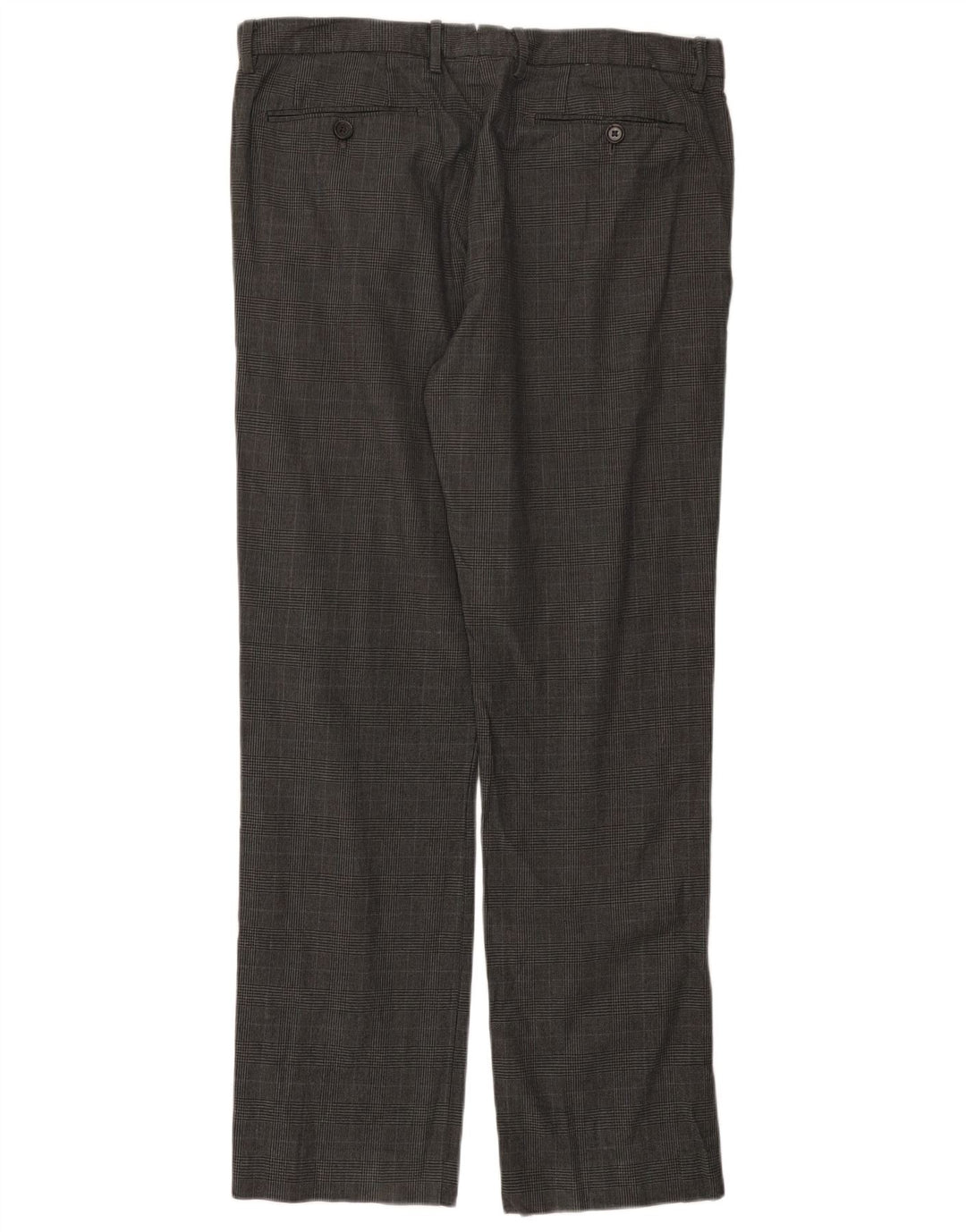 Gap Herren Extra Sim Fit Chinohose W34 L32 grau karierte Baumwolle