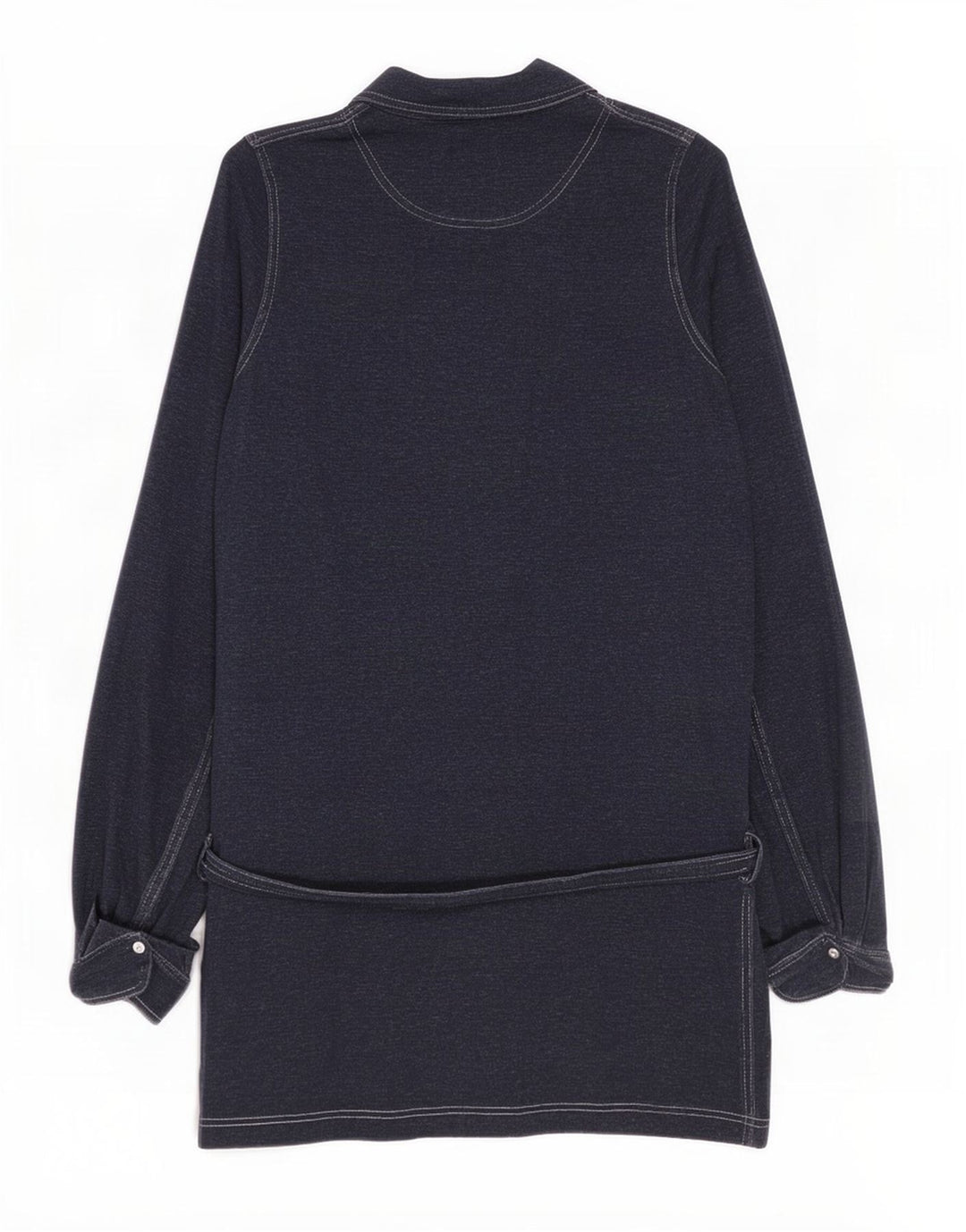 Lacoste Damen-Hemdkleid, Größe 38, mittelmarineblaue Baumwolle