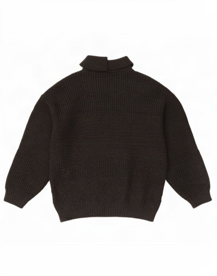 Vintage Herren Rollkragenpullover aus mittelgrauer Wolle