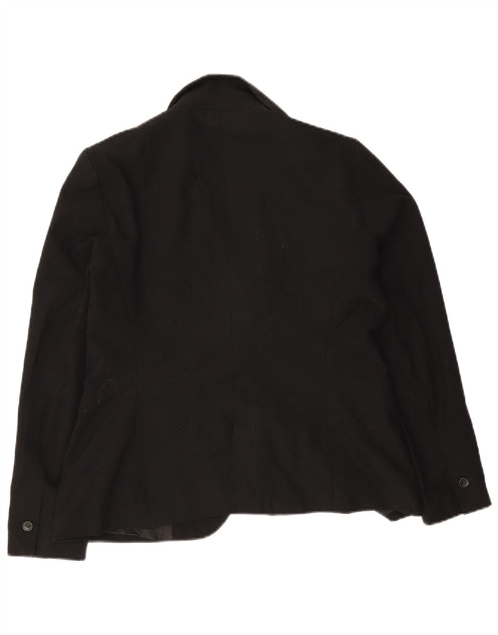 Zara Damen 1-Knopf-Blazerjacke EU 42 Large Schwarz