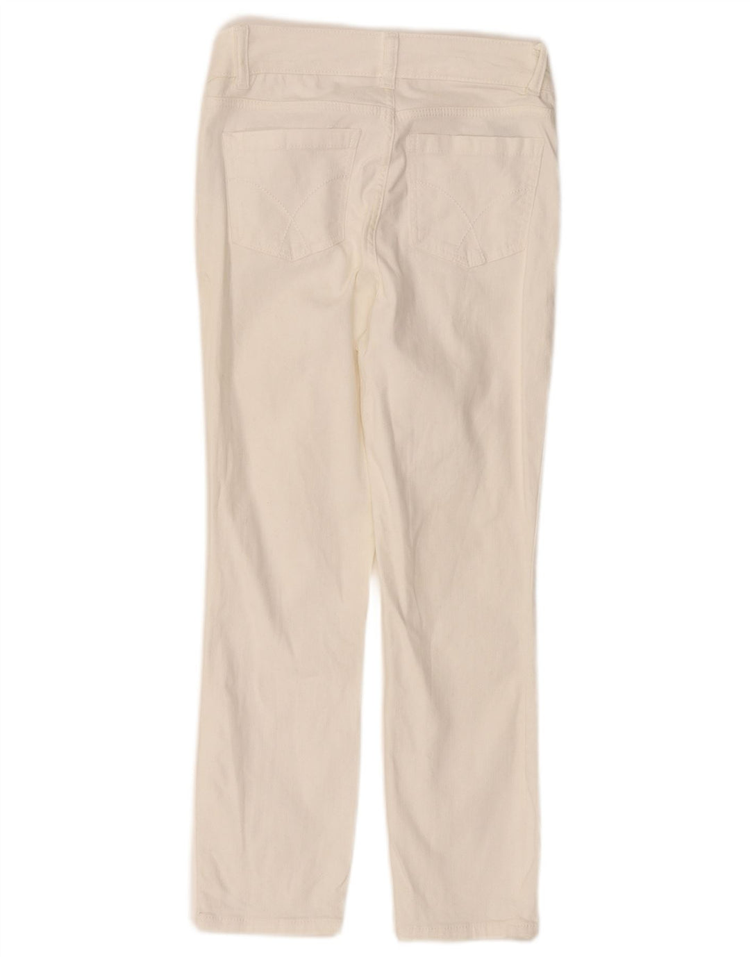 CREW CLOTHING Damen-Jeans mit niedrigem Bund und verkürzter Taille, UK 8, Größe S, W26, L23, Weiß