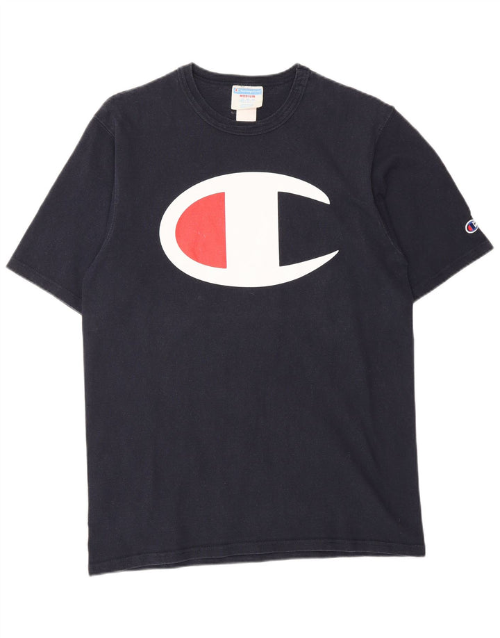 CHAMPION Herren-T-Shirt mit Grafik, mittelgroß, Marineblau