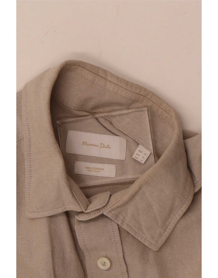 Massimo Dutti Herrenhemd Mittelbeige Baumwolle
