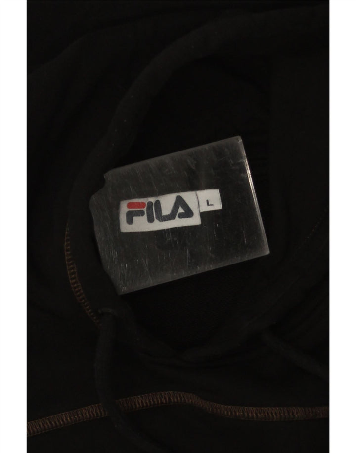 Fila Herren Kapuzenpullover, groß, aus schwarzer Baumwolle