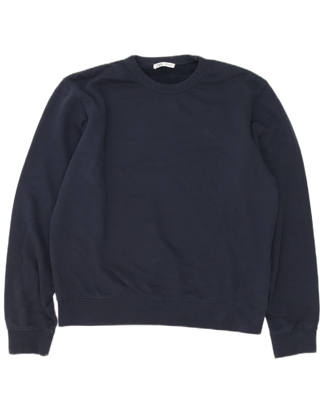 Übergroßer Damen-Sweatshirtpullover von Zara, UK 14, mittelmarineblaue Baumwolle