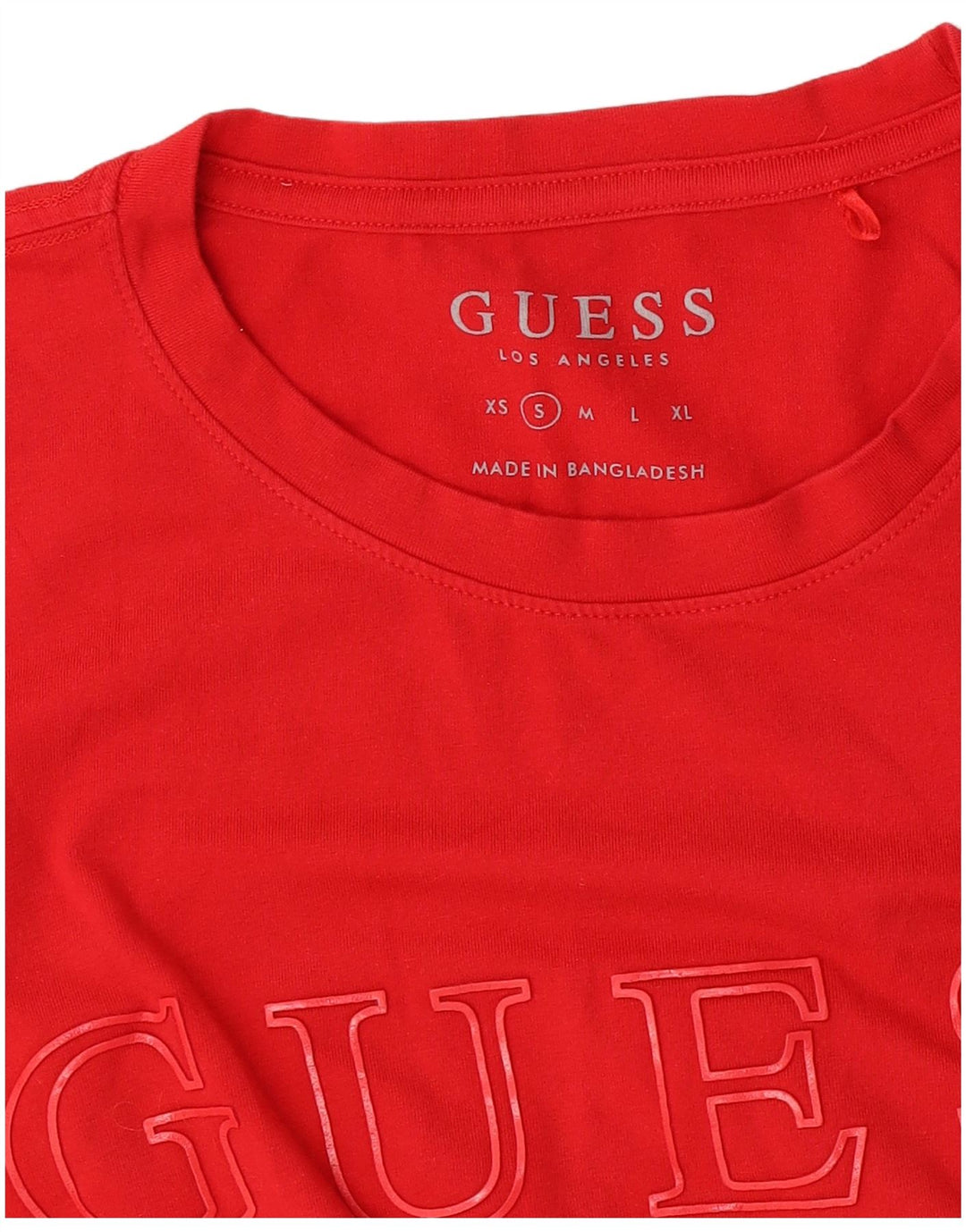 Guess Grafik-T-Shirt für Damen, UK 10, Größe S, Rot