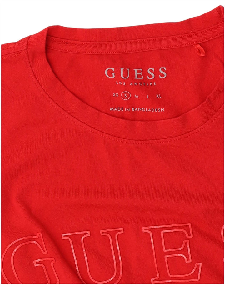Guess Grafik-T-Shirt für Damen, UK 10, Größe S, Rot