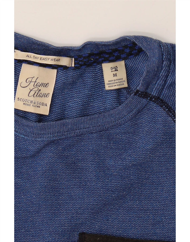 SCOTCH & SODA Mens Top Long Sleeve Medium Blue Vintage Scotch & Soda and Second-Hand Scotch & Soda from Messina Hembry 