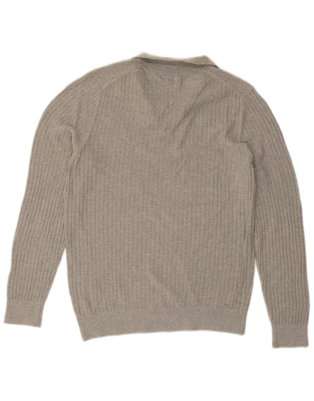 MASSIMO DUTTI Herren Rollkragenpullover aus mittelgrauer Baumwolle