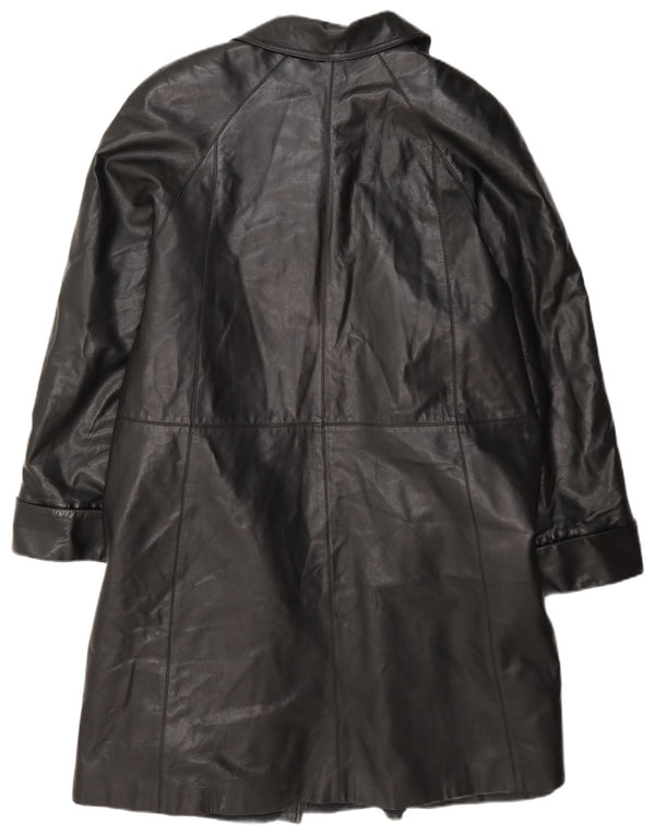 Diletta Lelli Damen Ledermantel IT 46 Large Schwarz