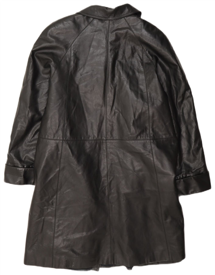 Diletta Lelli Damen Ledermantel IT 46 Large Schwarz