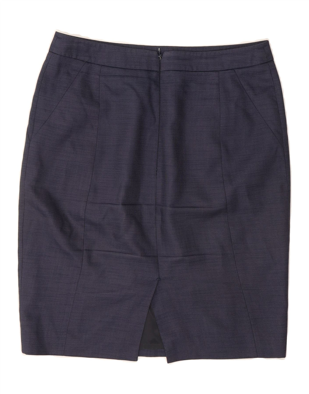 REISS Womens Pencil Skirt UK 10 Small W30 Navy Blue Polyester Vintage Reiss and Second-Hand Reiss from Messina Hembry 