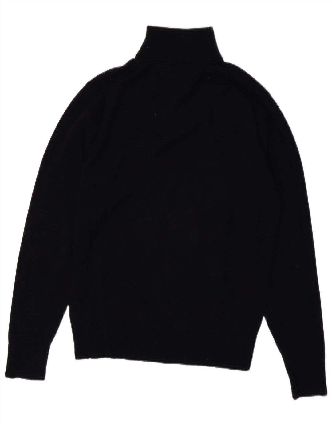 TOMMY HILFIGER Herren-Pullover mit Reißverschluss am Hals, groß, marineblaue Lammwolle