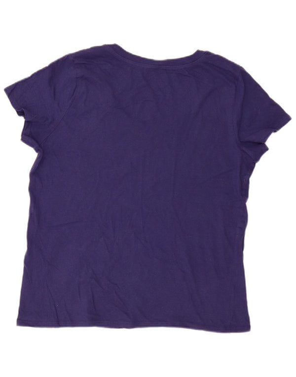 Nautica Damen T-Shirt Top UK 14 Medium Marineblau Baumwolle
