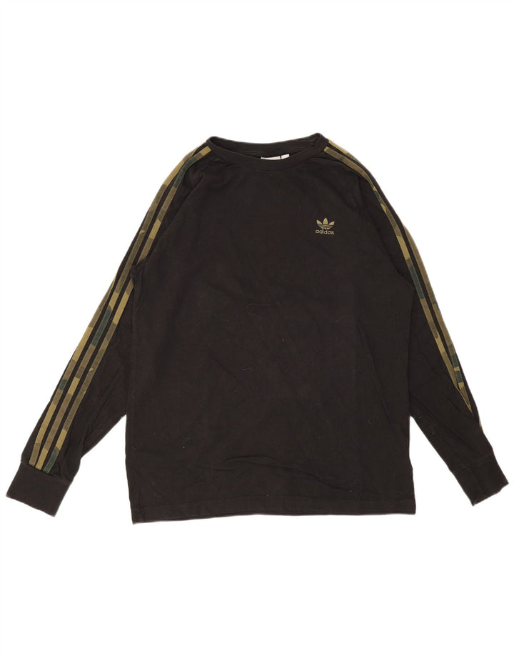 ADIDAS Herren Top Langarm Mittelschwarz Baumwolle