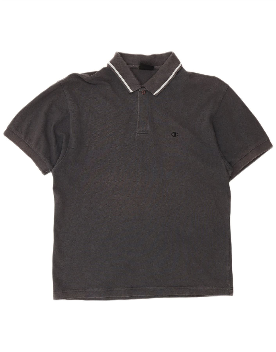 CHAMPION Herren-Poloshirt aus mittelgrauer Baumwolle