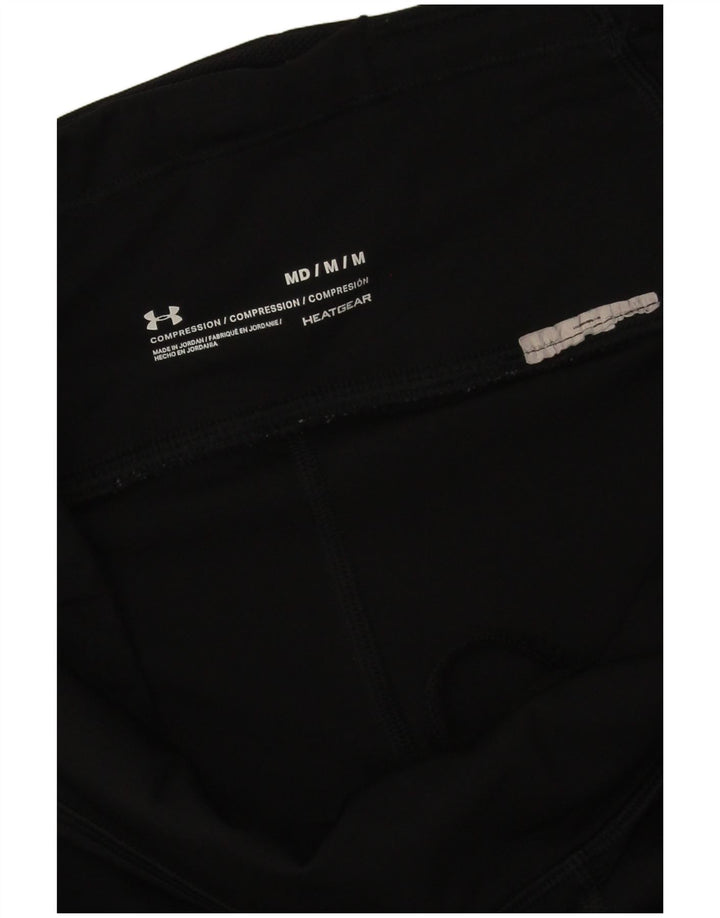 Under Armour Damen Heat Gear Abstract Pattern Leggings UK 12 Medium Schwarz