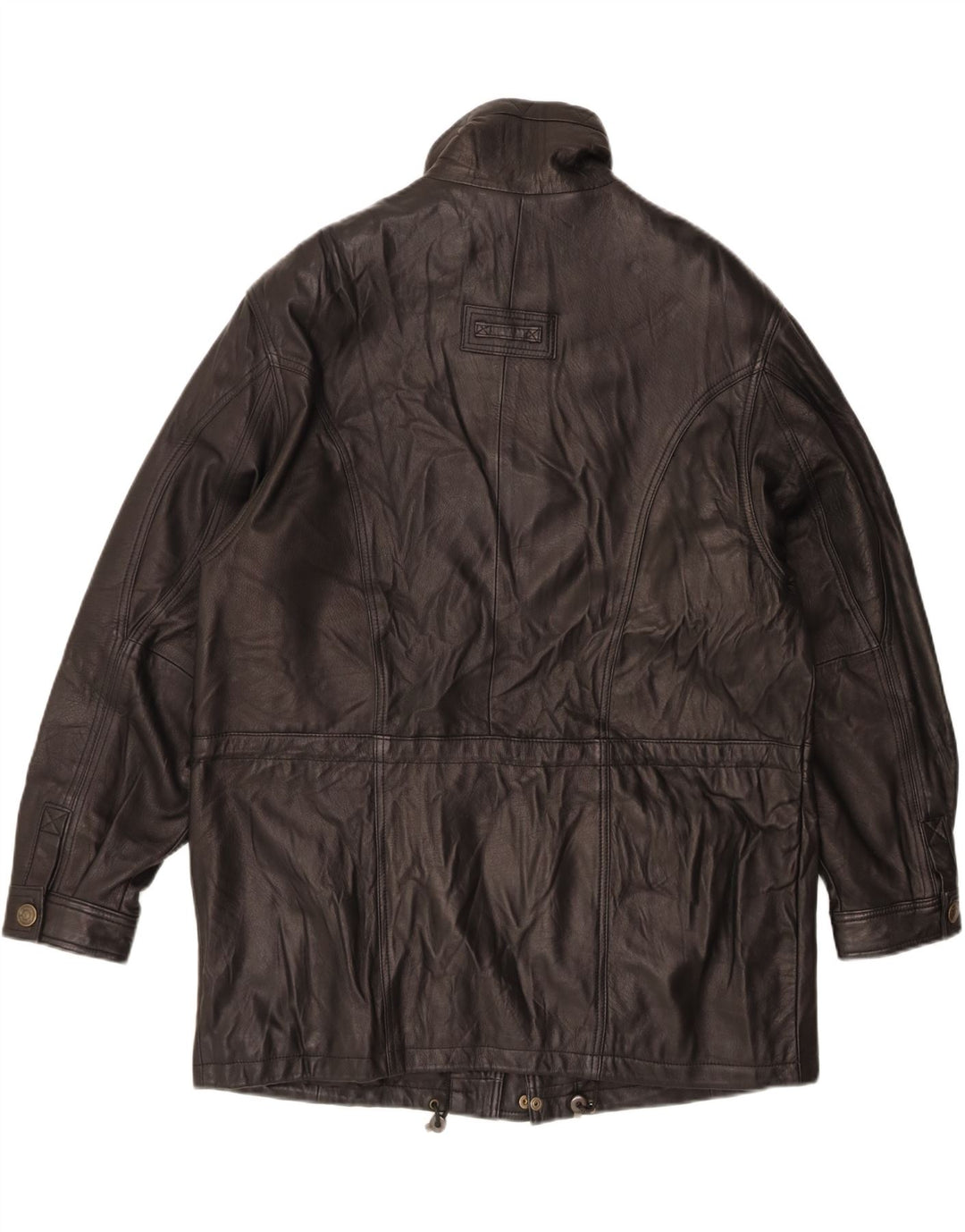 Vintage Herren Lederjacke IT 52 XL Schwarzes Leder