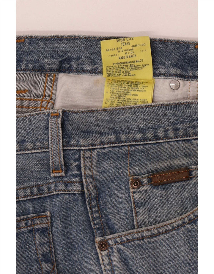 Wrangler Herren Texas Straight Jeans W38 L32 Blaue Baumwolle