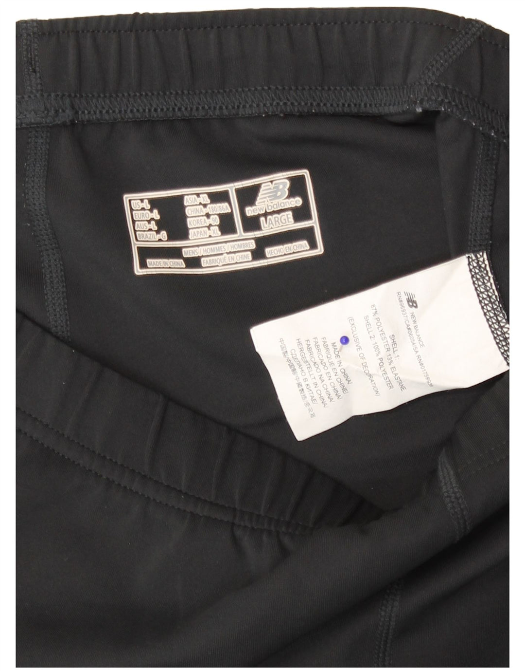 New Balance Damen Leggings UK 14 Large Schwarz Polyester