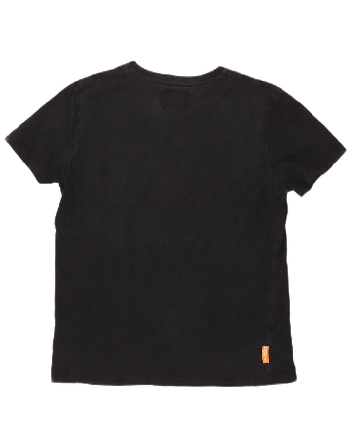 Superdry Herren T-Shirt Top Large Schwarz Baumwolle
