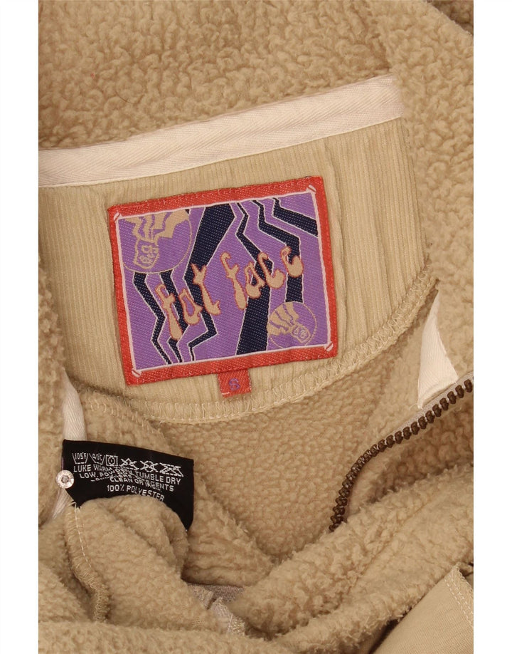 Fat Face Herren Polartec Fleece-Pullover mit Reißverschluss, Größe S, Beige, Polyester