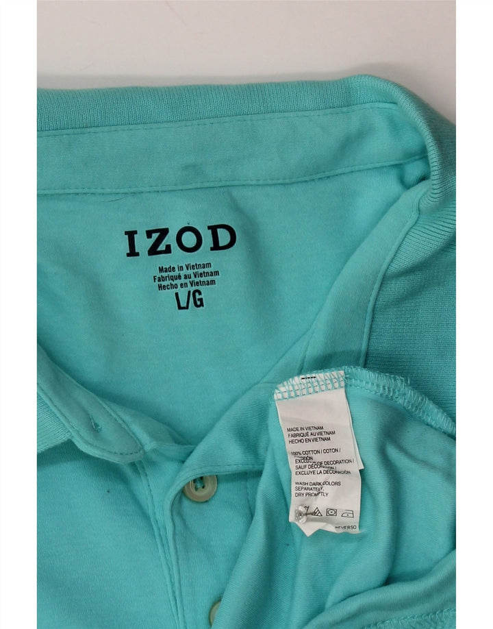 IZOD Herren-Poloshirt, groß, blaue Baumwolle