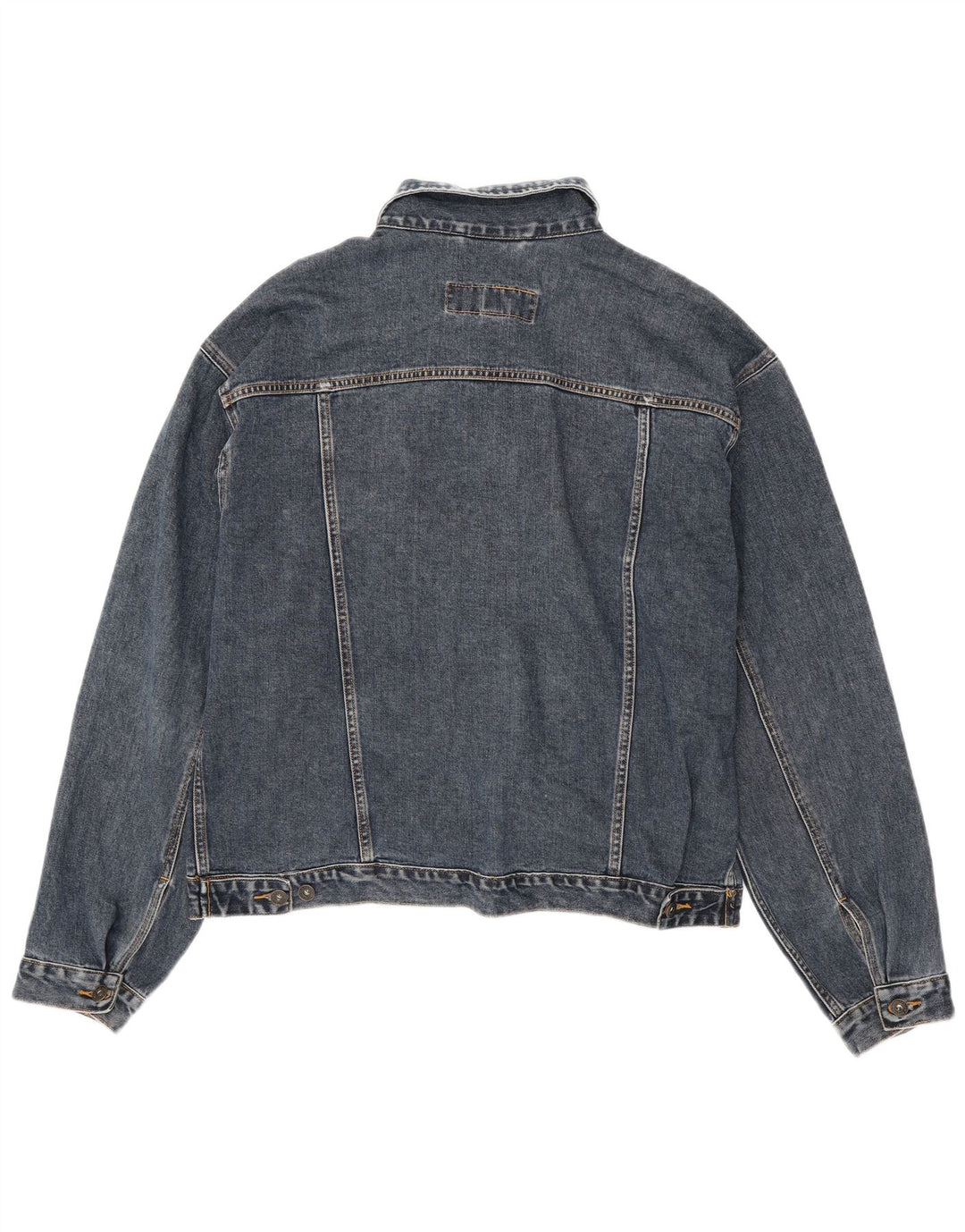 OLD NAVY Herren Jeansjacke UK 40 Große marineblaue Baumwolle