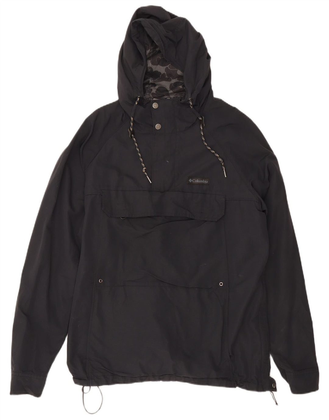 Columbia Herren Kapuzenpullover Regenjacke UK 40 Large Grau Nylon