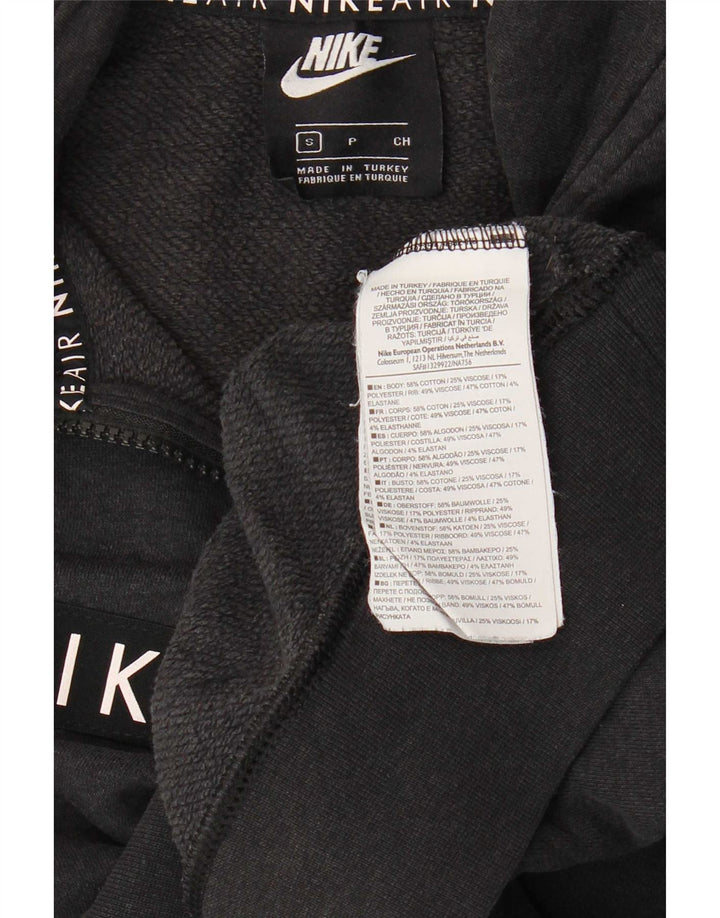 Nike Damen-Sweatshirt mit übergroßem Grafik-Crop-Sweatshirt, Gr. 10, Größe S, Schwarz